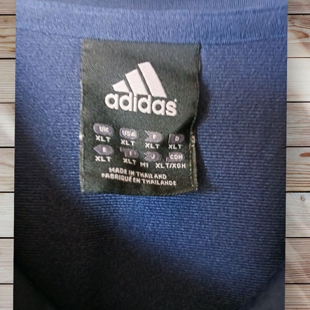 Adidas Clippers Navy Full-Zip Track Jacket Mens Long Sleeve size XLarge tall - Picture 3 of 9